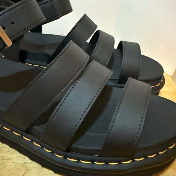 Dr Martens Blaire Black Leather Platform Gladiator Sandals Womens Size 10 - Picture 7 of 16
